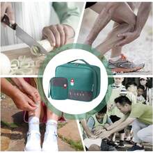 New 2 Size Empty First Aid Bags With Small Medical Pouch Insulated Survival Medicine Bag Portable Medication Travel Carrying Case With Handle For Car Home Camping Office Workplace Green - Green - View 6
