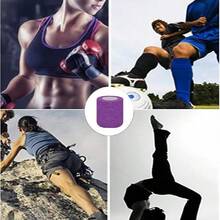 1PCS  2-Inch X 5-Yard Self-Adhesive Bandage, Elastic Wrapping Breathable Sports Tape, Suitable For Sports, Wrists, Ankles (Purple). Breathable Elastic Self-Adhesive Bandage, Non-Woven Fabric, Pet Bandage, Finger Bandage. - 紫色 - 查看 6
