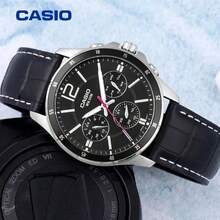 Casio Enticer Chronograph – 6-Hand Precision Movement, Genuine Leather Strap, Refined Sport Design & Comfortable Daily Wear - one-size - View 2