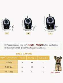 1. 狗狗背包和宠物胸背带旅行包，适合小型和中型犬。前置包袋透气可调节，带有安全反光条，适合户外猫咪远足、便携旅行、猫咪包、宠物用品。 - 黑色 - 查看 6