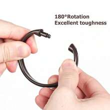 Bronze Shower Curtain Hooks Rings, 12 Pcs Circular Plastic Shower Curtain Rings For Bathroom, Plastic Shower Curtain Hooks For Shower Curtain Rod, Shower Hooks Rings For Shower Curtain,Bronze - 銅色 - 查看 4
