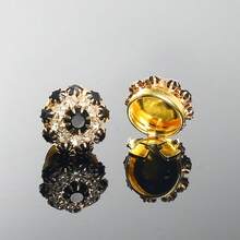 2 piezas Gemelos Accesorios de moda para ropa, Cubiertas de botones para camisas, trajes y vestidos, Cubierta de botón de lujo con strass y clip oculto dorado, Accesorios de ropa para uso diario, de negocios y de boda, Sin necesidad de coser botones, Botones de manga casual, Juego de botones DIY, Regalo artesanal para días festivos - A - Ver 12