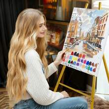 Vincidern 2Pcs 43.7" Gold Easel Stand For Wedding Sign,4 Adjustable Height Levels, Assembly Required, Heavy Duty Metal Display Stand For Art, Paintings, Posters, Pictures, And Home Décor - Vàng - Xem 8