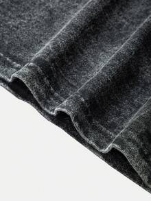 Men's Vintage Washed Loose Fit Crewneck Long Sleeve Hoodie, Spring Autumn