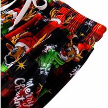 Men's Christmas Fleece Jogger Pajama Pant Funny Holiday Graphic Lounge Sleep Pants With Pockets - ChristmasDeer01 - 查看 4
