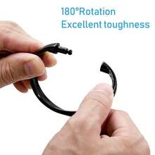 Black Shower Curtain Hooks Rings, 12 Pcs Circular Plastic Shower Curtain Rings For Bathroom, Plastic Shower Curtain Hooks For Shower Curtain Rod, Black Shower Hooks Rings For Shower Curtain,Black - 黑色的 - 查看 4