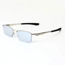 Adult Sunglasses Villain Magnifying Glass Mirrored Frameless Square Frame - C8 - View 3