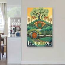 Framed Middle Earth Landscape Wall Art Prints Canvas PaintingFantasy Posters, Wall Pictures, For Travel Gift, Canvas Art, For Office Home Decor Bedroom Living Room Decor For Living Room, Bedroom, Kitchen, Bathroom, Office, Cafe Decor, Perfect Gift And Decoration, For Christmas And Hallween - Đóng khung - Xem 5