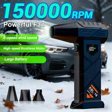 Cordless High-Power Turbo Snow Blower Fan, Yard, Lawn And Garden/Snow Removal Tool/Snow Blower, Super Turbo Fan, Brushless Motor Turbo Fan, Type-C Rechargeable Battery With Long Lasting Runtime, Suitable For Dusting And Charcoal Grilling, High-Power Mode For Home Computer Cases, Keyboards, Car Windshields, Leaf Blowing, Snow Clearing - Essential For Car Owners - Multicolor - View 13