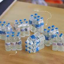 5pcs/10pcs/20pcs 1:12 Scale Resin Miniature Realistic Mineral Water Bottle Model - Dollhouse Micro Gift Toy Decor Accessories (Random Styles) - Multicolor - View 1