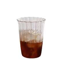 1pc Wide Mouth Cup, Minimalist Iced American Latte Coffee Cup, Beverage Glass Cup, Transparent Cold Drink Water Cup For Home, Office, Desk