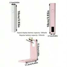 1个手持式UV美甲灯，迷你美甲灯，便携式LED美甲灯，无线USB充电式美甲烘干机，快速固化，粉色可充电美甲固化灯，紧凑便携电池供电迷你美甲固化灯，手持式光疗灯 - 彩色 - 查看 4