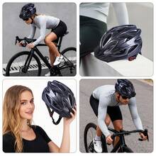 1 pieza  Casco Bicicleta para Hombre y Mujer, Juego de Accesorios para Bicicleta, Casco de Bicicleta con Accesorios a Prueba de Viento e Insectos, adecuado para bicicleta de montaña y de carretera para adultos y jóvenes, protección ajustable de calidad con flujo de aire integrado para ciclismo de montaña y carretera - HO-022 fibra de carbono - Ver 6