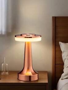 Đèn bàn LED điều khiển cảm ứng hiện đại, sạc USB, 3 nhiệt độ màu, pin lithium sạc lại được, thích hợp cho phòng ngủ, tiệc tùng, nhà hàng, làm đèn ngủ trang trí, món quà lý tưởng cho Halloween và Giáng sinh. - Nhiều màu - Xem 9