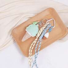 Creative Cute Leather Ice Cream Pendant, Mini Lollipop Bag Charm - Màu xanh Bạc hà - Xem 2