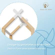 Bunk Bed 90x200, Children's Bed In A Treehouse Style With Chalkboard, Storage And Fall Protection, Children's Loft Bed – 2 Slatted Bed Bases – Natural And White (Without Mattress) - White - View 6