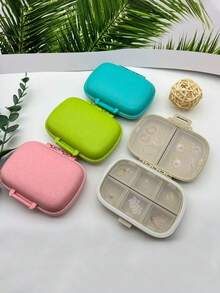 1pc Travel Organizer Box, Jewelry Box, 8 Small Compartment Organizer, Makeup Box, Mini Jewelry Box, Divided Organizer Box For Earrings, Rings, Earrings, Organizer Box