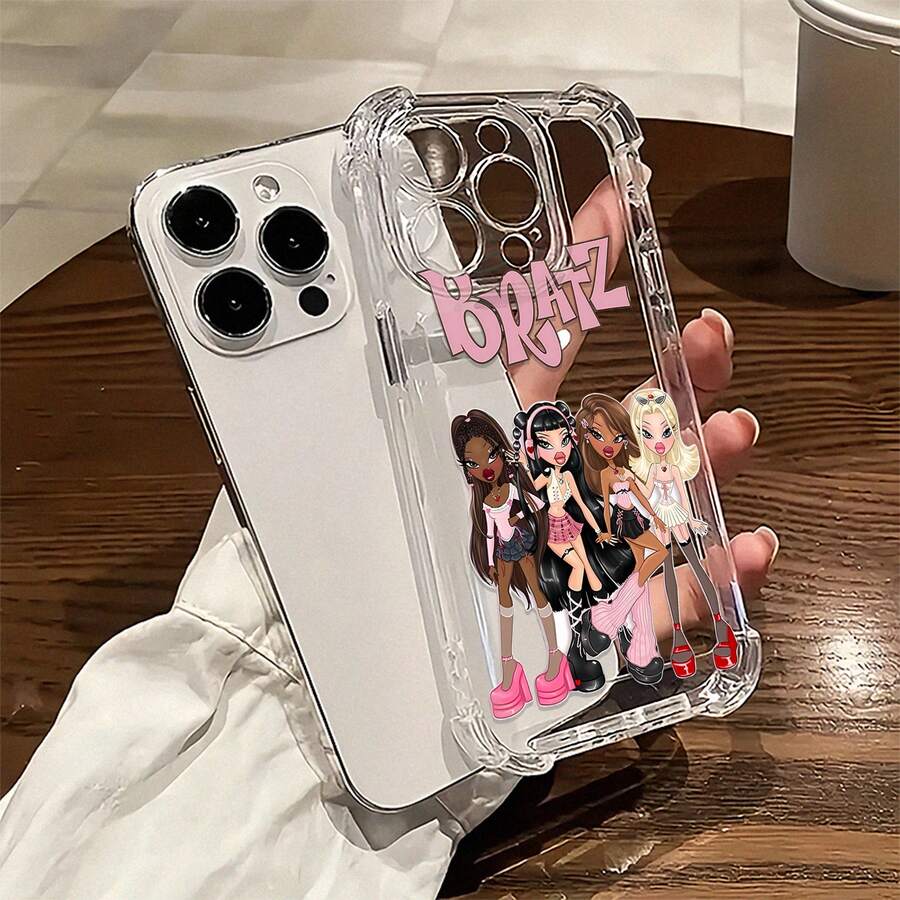 Estuche para teléfono de de moda de muñecas Compatible con estuches para teléfonos 17 16 Pro Max 15 Pro Max 13 y 12 Hecho de material de TPU que brinda protección contra golpes y caídas Un gran regalo para familiares, amigos, seres queridos, novios, novias y para Navidad - transparente - Ver 1
