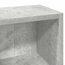 vidaXL 2 Stk. Betongraue CD-Regale | 21x16x93,5 cm Holzwerkstoff - Praktisches Hochregal für CDs/Schallplatten - Grau - Übersicht 4