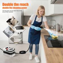 Handheld High-Temperature, High-Pressure Steam Cleaner With Brush Head; Portable For Kitchen, Home, Sofa, And Car Cleaning; Includes 19 Free Accessories. Portable Handheld Steam Cleaner, Kitchen Steam Cleaner, Household Cleaning Tool, Deep Cleaning Equipment, Lightweight Cleaner, Ergonomic Handle, High-Pressure System, Reliable Performance, Multi-Surface Cleaner, Suitable For Floor, Kitchen, And Car Cleaning; Perfect For Halloween And Christmas Gifts. - Xem 2