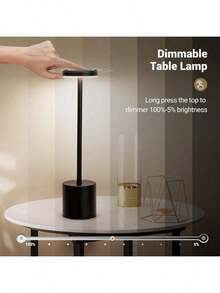 1个可充电无线LED台灯，触控操作，3档亮度，3种色温，适用于餐厅、卧室、户外等多种场所。现代金属外观，独立式设计，是家庭、酒吧、餐厅、酒店卧室的理想夜灯，也是生日、圣诞节、情人节、斋月礼物或送给朋友的精美夜灯。 - 多色 - 查看 3