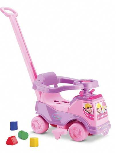 Carrinho de Passeio Totoka Plus Eletrônica Rosa - Cardoso Toys - 6001