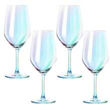 Mkasa Jogo de Taças de Vinho de Cristal Furta Cor com Titânio Mendoza 460mL 4 peças - Seu Lar - O Cor Furt - Visão 2