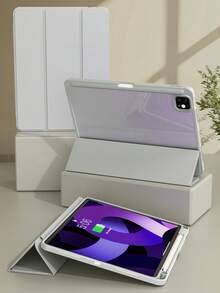 TPU And PU Leather Tablet Case Compatible With Ipad 10th/11th Gen (A16), 9th/8th/7th/6th/5th Gen, Air 1/2/4/5/M2/M3, Mini 6/7 8.3", Pro 11"/12.9", Air 13", Gray - Grey - View 21