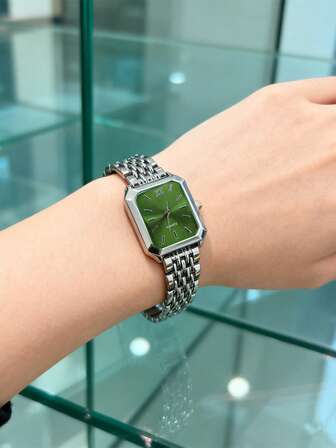 Relógio Pequeno Quadrado Dourado, Estilo Minimalista Casual para Mulheres/Estudantes, Versátil, Ótimo Presente para Ação de Graças, Natal, Halloween, Dia dos Namorados, Casamentos, Festivais de Música, Festas