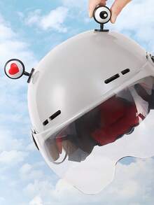 Helmet Decoration, Personalized Sticker, Funny Heart Decor For Motorcycle, Moped, Customized Accessory - Multicolor - View 3