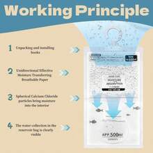 10 Bolsas Antihumedad Blanco para Habitaciones, Armarios, Baños y Más - Absorben Humedad y Eliminan Olores - Blanco - Ver 6