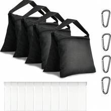 4 Piezas de Bolsas Resistentes para Fotografía - Ideal para Soporte de Telón de Fondo, Trípode, Tienda de Campaña Plegable - Para Estudio, Cine y Deportes al Aire Libre - Negro - Ver 1