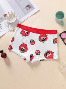 2件套露背蜡笔小新和牛奶印花无钢圈文胸套装，丝滑柔软吊带背心可外穿