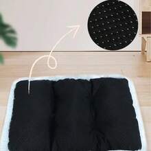 1PC Washable Plush Pet Crate Bed For Dog Anti-Slip Pet Mat Bed For Cat Fluffy Comfy Pet Sleeping Mat - Dark Grey - View 8