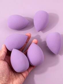 6个装超柔软、吸水膨胀、妆效顺滑不粘粉的海绵蛋，多功能专业面部化妆工具，适合初学者和专家使用 - 紫色 - 查看 10