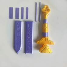 1pc New Rumi's Four Tiger Sword, Resin Detachable Design Chinese Sword, Cosplay Prop Sword, Plastic Sword Decor, Perfect Gift, Birthday Gift - Multicolor - View 10