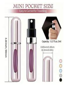 1ps Combination Packaging, Perfume Separate Packaging Bottle, Perfume Atomizing Bottle, Mini Refillable Spray Bottle, Home And Life, Storage And Storage, Beauty Collection Samples Separately Packaged, Random Color, New Year Gift - Multicolor - View 3