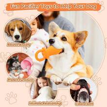 Latex Chew Dog Toys, Novelty Squeaky Pacifier Dog Toys, 5.2\ Durable Pacifier Dog Chew Toys For Small And Medium Dogs(Orange,1 Pcs),Orange - 橘色 - 查看 6