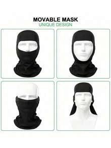 1 pièce/set Masque facial, tour de cou, cagoule unisexe pour le cyclisme, convient pour le cyclisme, la randonnée, les voyages, toutes les saisons