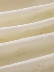 Fashionable Cute Embroidered Casual Versatile White Blouse, Spring/Summer - Apricot - View 8