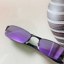 Adult Sunglasses Villain Magnifying Glass Mirrored Frameless Square Frame - C7 - 查看 4