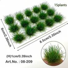 10mm 簇绒草草坪模型，微缩风景军事模型，沙箱模型，火车模型，微景观DIY，1/35 1/48 1/72 1/87 比例逼真草地