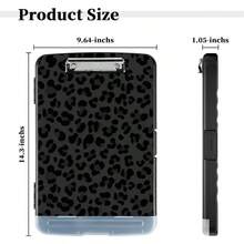 WSXC Clipboard With StorageHeavy Duty Plastic Nursing Clip Board Foldable High Capacity Storage Clipboard Folder Case For Coaches Nurse Teacher Office School Supplies- Black Leopard Print - BlackLeopardPrint - View 2