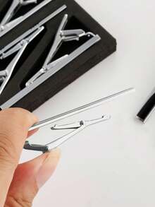 1/3/4/6/10/12 领带夹男士领带夹套装适用于常规领带领带婚礼商务，男士领带夹领带夹，包括黑色、金色、蓝色、银色，多功能领带夹，适合教师礼物、朋友礼物、父亲礼物、男士礼物 - 彩色 - 查看 6