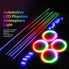 FILIPLI Kit de iluminação ambiente interna para carro 18 em 1, fitas de luz neon RGB, luzes decorativas coloridas, controlado por aplicativo. - HC - Ver 2