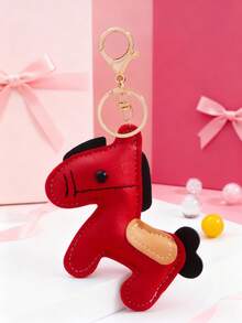 1pc Cute Horse Keychain/Bag Charm, Fashionable European And American Style, Suitable For Daily Wear On Keys/Bags, Suitable For Students And Office Workers