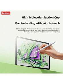 Lenovo BP28 Magnetic Stylus Pen: 3-In-1 Universal, Convenient Magnetic Design, High-Precision Positioning, Replaceable Tips, Solution For Writing And Drawing On Mobile Phones And Tablets - White - View 3