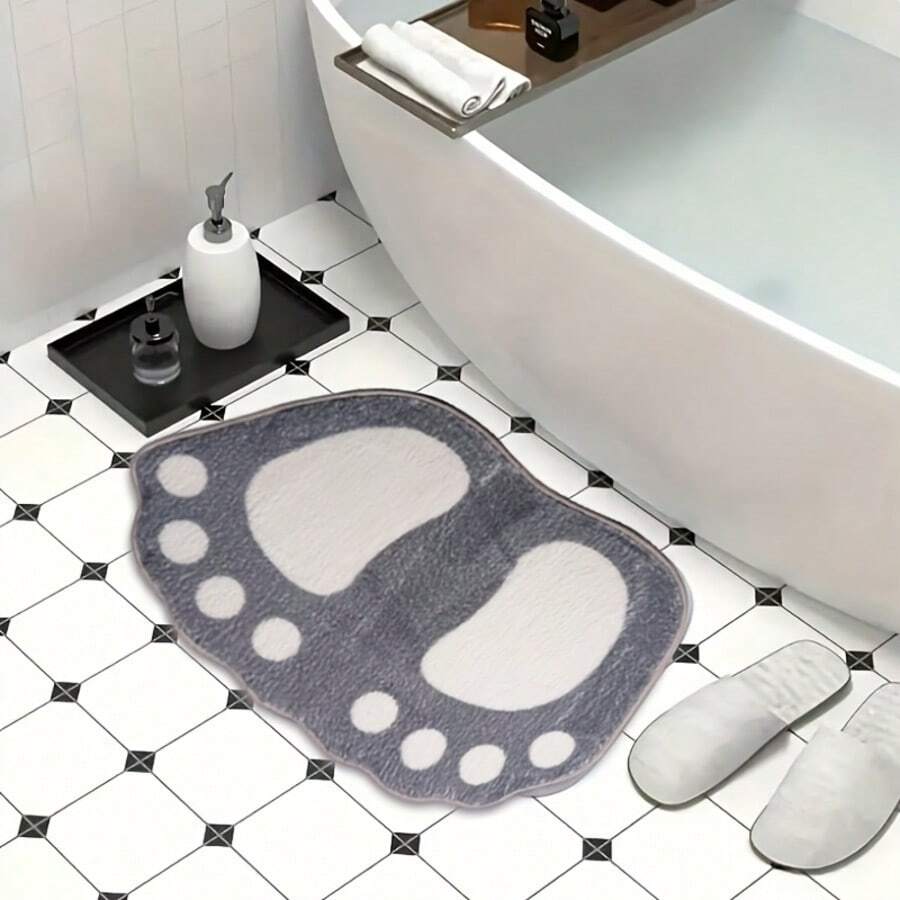2pcsSuper Soft Polyester Bath Mat With Non-Slip Backing, Ultra Absorbent & Machine Washable Shower Rug For Bathroom, Kitchen- Non-Slip Absorbent Mat For Indoor Use In Bathroom, Kitchen, Laundry Room, Cozy Home Decor