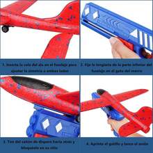 3 Piezas Juguete Lanzador De Avión, Planeador Volador De 2 Modos, Planeador De Espuma para Aviones - Modelo no luminoso - Ver 6