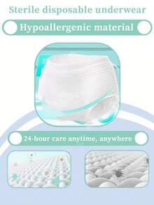 5/16 Stücke, Einweg-Unterwäsche, Schutzhose, praktisch und schnell, atmungsaktiv und bequem, 360° elastischer Bund, keine Einengung der Taille, starke Schweißaufnahme, auslaufsicher, geeignet für alle Körpertypen, geeignet für Reisen, Geschäftsreisen, Menstruation, Yoga und andere Situationen - Weiss - Übersicht 6